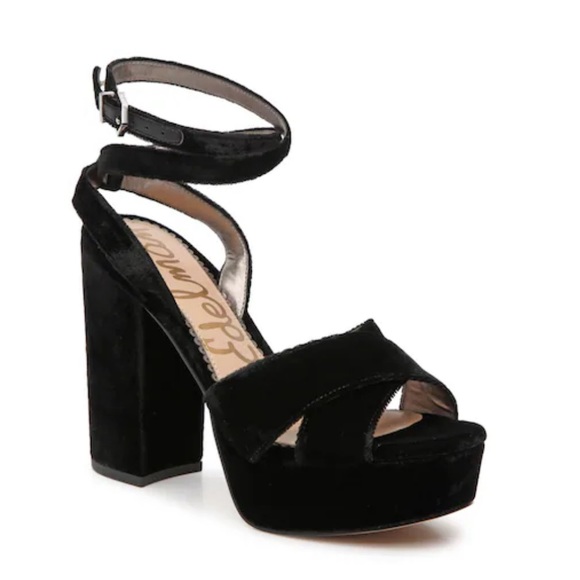 Sam Edelman Shoes - Sam Edelman Mara Velvet Platform Sandal Size 8 Heel Suede